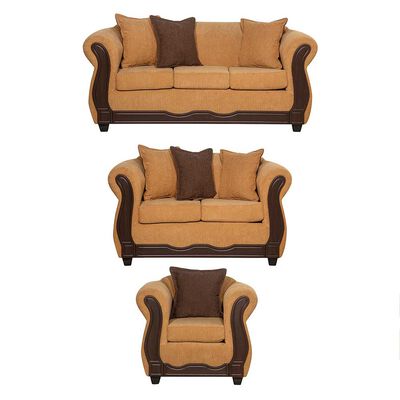 Juego de Living Black Factory Barcelona 6 Cuerpos Oro