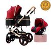 Coche Travel System con Accesorios Burdeos Luxury LuBabycas
