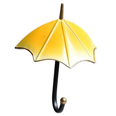 Perchero con 1 Gancho Paragua Metal Vgo 25 x 25 cm Amarillo