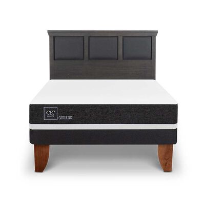 Cama Europea CIC 2 Plazas Ortopedic + Respaldo Torino