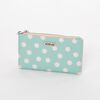 Billetera Floral Mujer Celeste Eco Cuero Icono