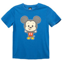 Polera Manga Corta Mickey Niño Licencias Azul