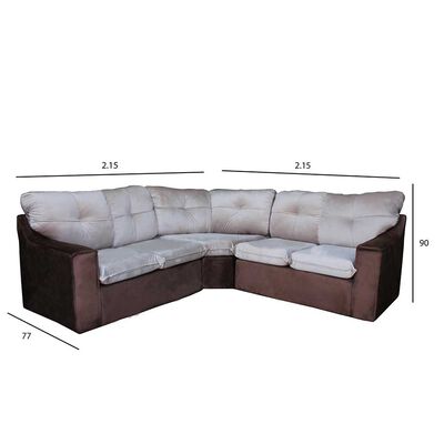 Imagen 2 del producto Sofá Secccional Muebles MYM Evelin 4 Cuerpos Beige Café