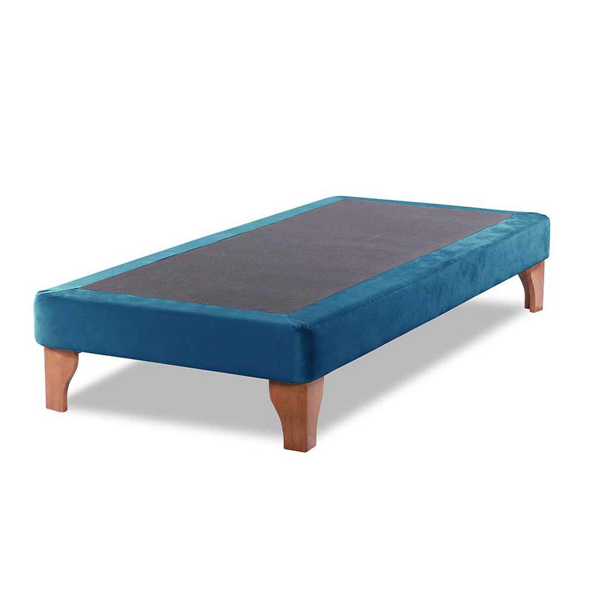 Base Europea Dividida Latam Home 1 Plaza Zen Tela Velvet Azul Petroleo