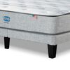 Cama Europea Simmons 2 Plazas Dreamer 190 Cm + Respaldo Praga Plata