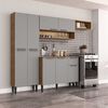 Mueble de Cocina Vekkahome Madri 1 Cajón 9 Puertas Gris