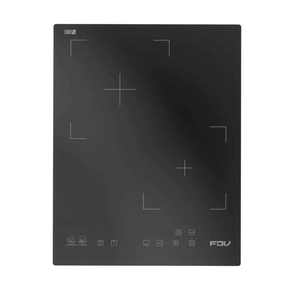 Encimera Vitrocer&aacute;mica FDV Vitro 2 Black 2.0 2 Quemadores Negro