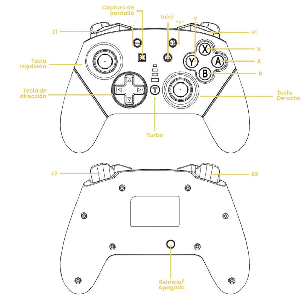 Control Gamer Levo para Nintendo Switch, PC y Android