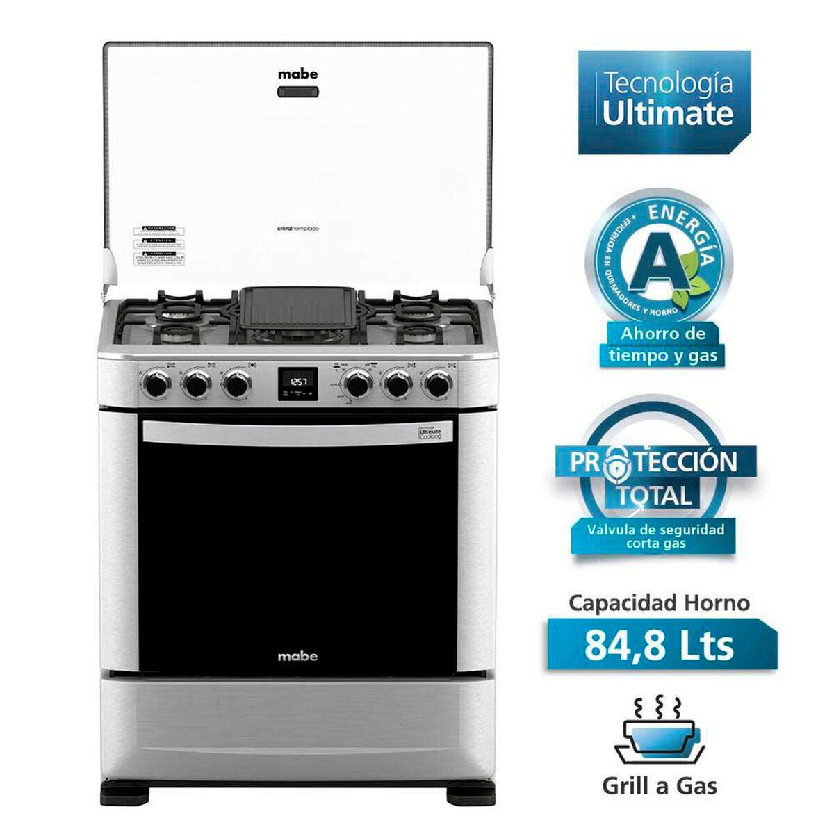 Cocina a Gas Mabe ANDES7670FX1 5 Quemadores