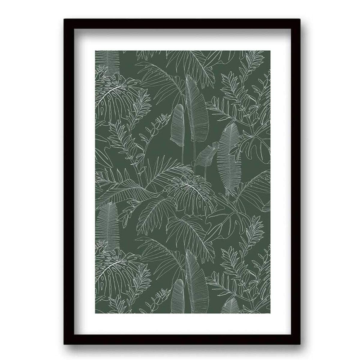 Cuadro Decorativo Retela Verde Vintage 50 x 35 cm