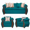 Juego de Living Ruzam Mobel Bego&ntilde;a Sof&aacute; 3 Cuerpos + Dos Sillones 1 Cuerpo Lino Calipso