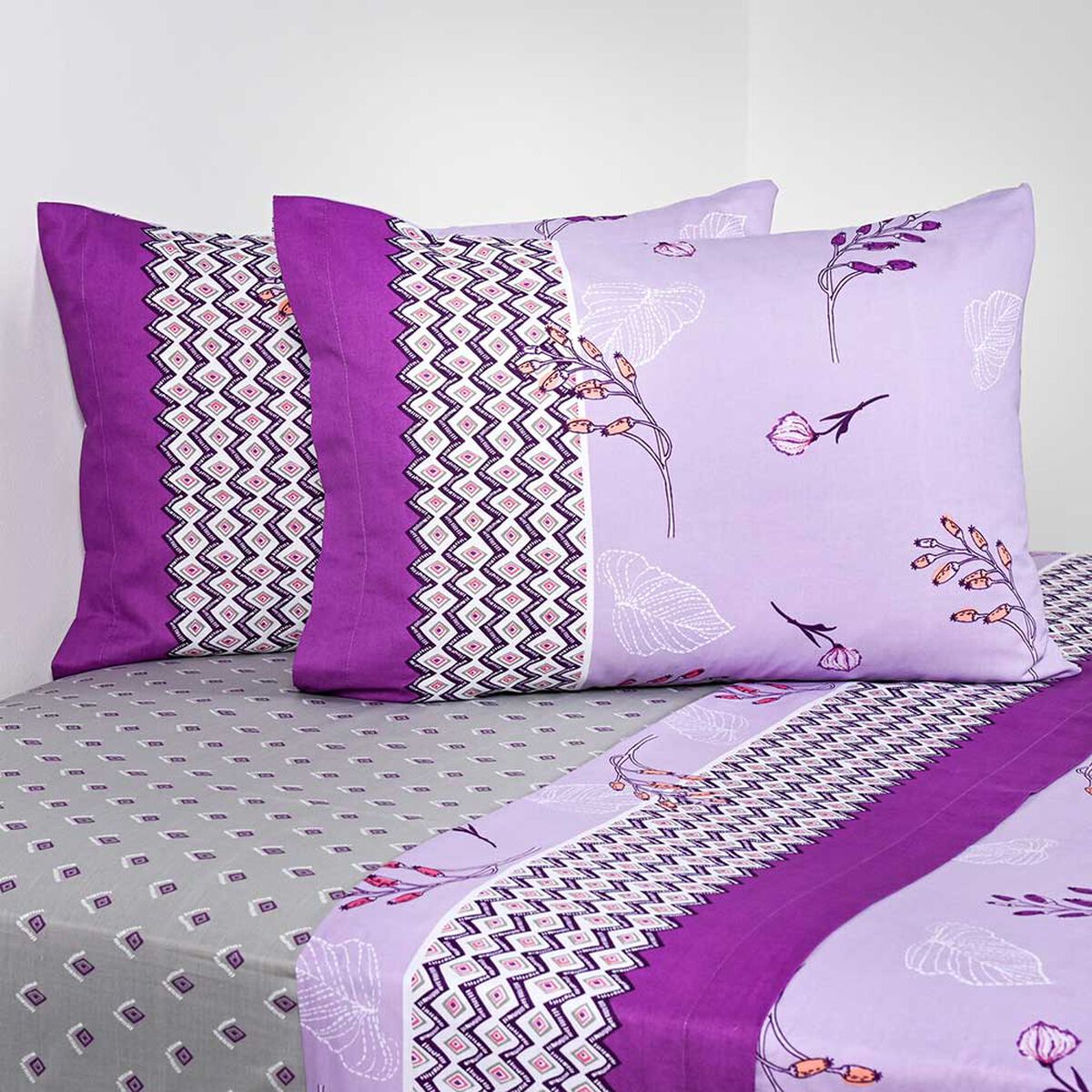 Juego de S&aacute;banas Estampado American Family 144 Hilos King Sunlit