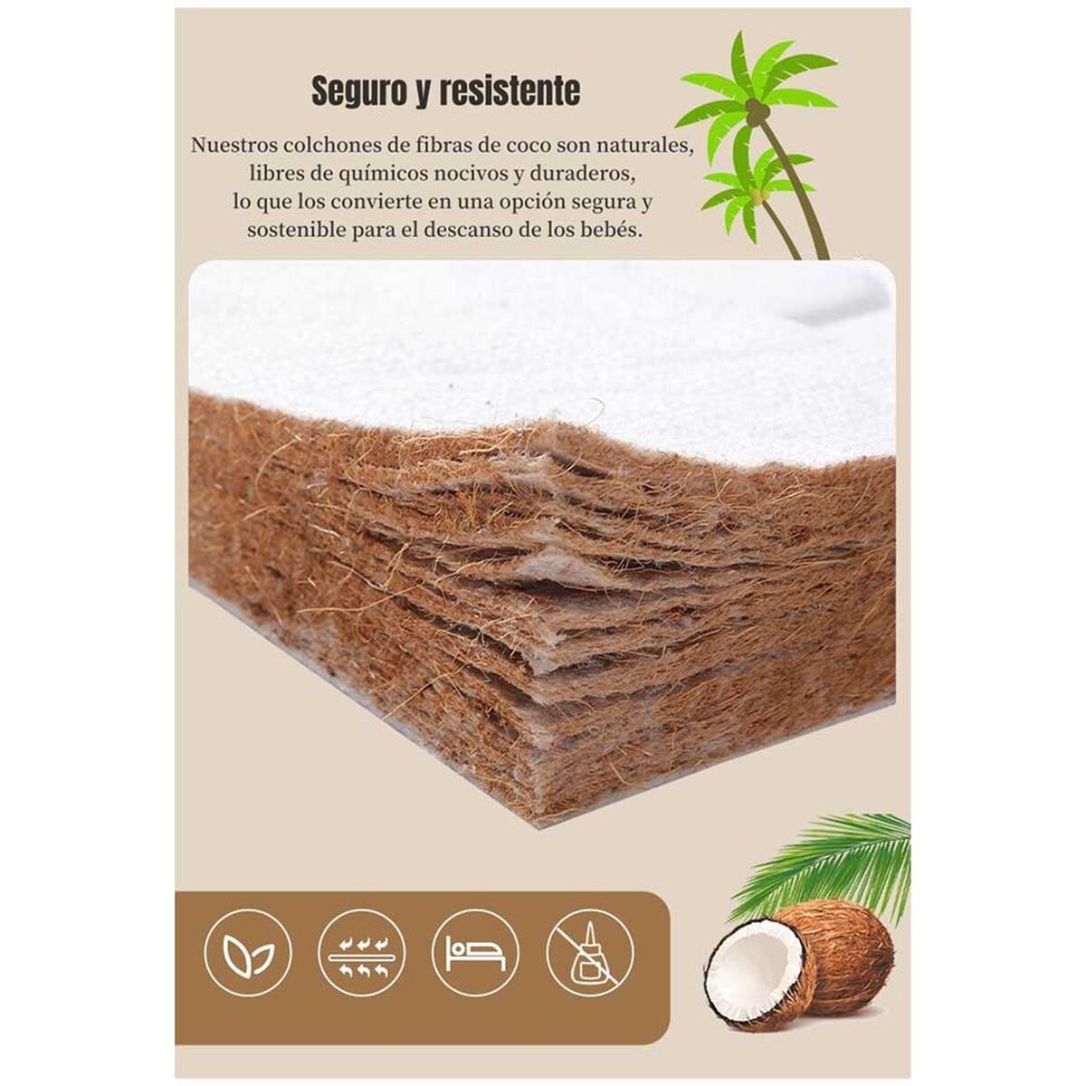Colchón Cuna 61 x 104 cm LuBabycas