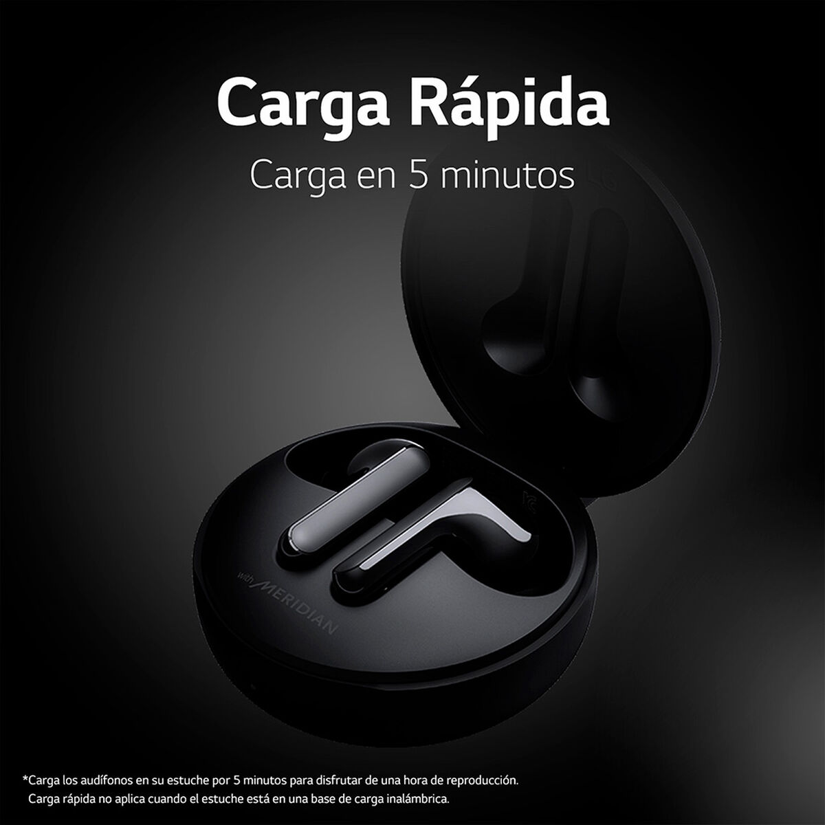 Audífonos Bluetooth LG Tone Free FN4 Meridian Audio Negros
