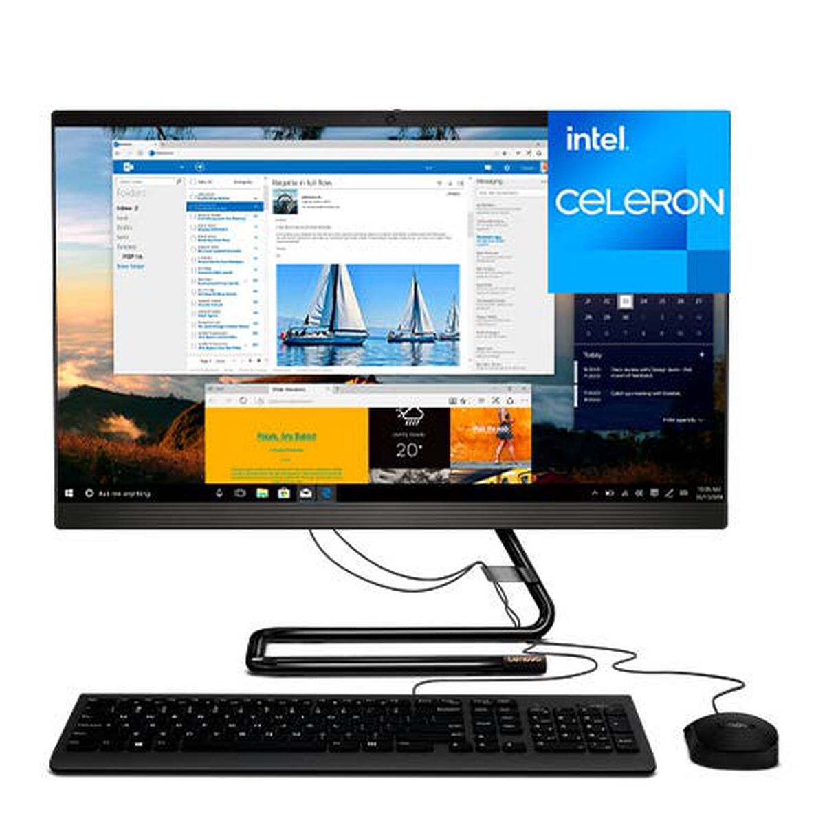 All in One Lenovo IdeaCentre A340-24IGM Intel Celeron J4025 4GB 1TB HDD 23,8"