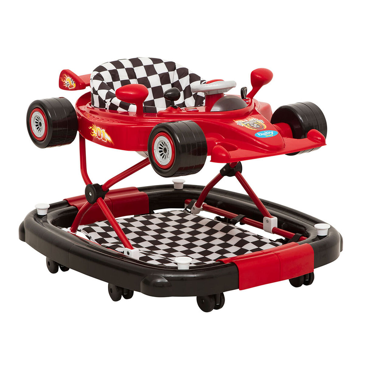 Andador Balancín Auto Carrera Baby Way Rojo