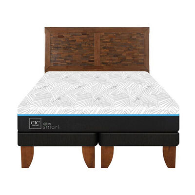 Cama Europea CIC Green Infinity 2 Plazas + 1 Respaldo Antique