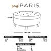 Pouf Latam Home Paris PU Beige
