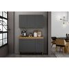 Mueble de Cocina Base Vekkahome Sao Luis 1 Cajón 3 Puertas Gris