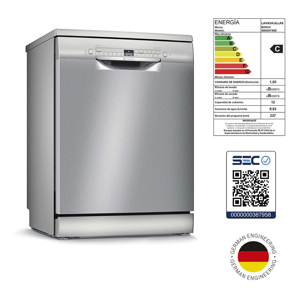 Lavavajillas Bosch SMS2HTI60E 12 cubiertos