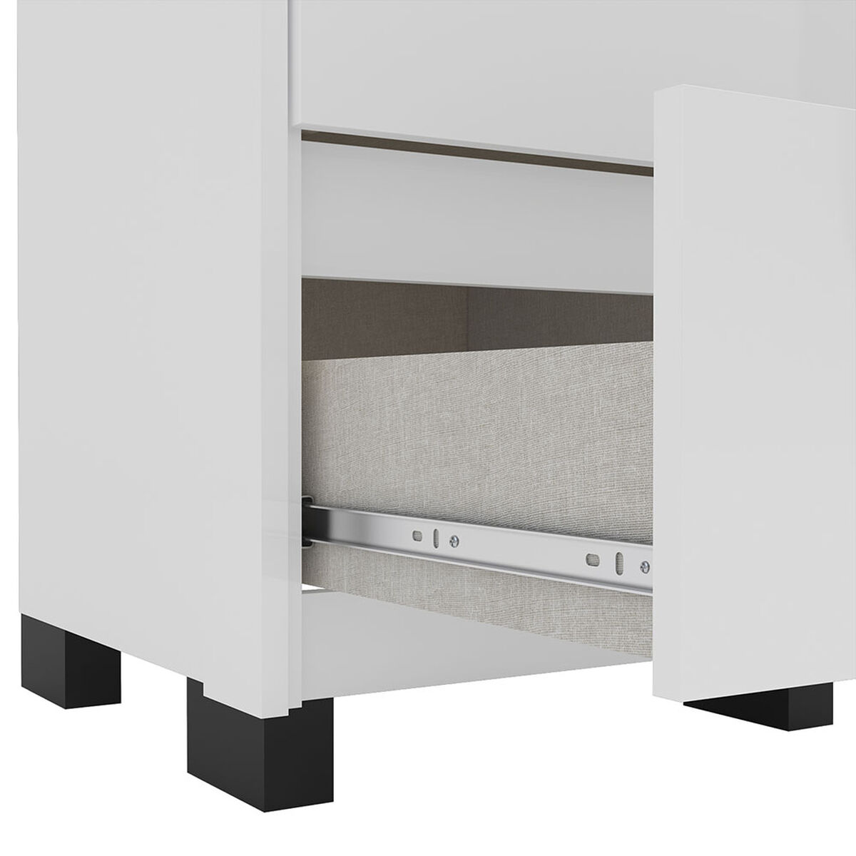 Velador Vekkahome Coimbra 2 Cajones Blanco