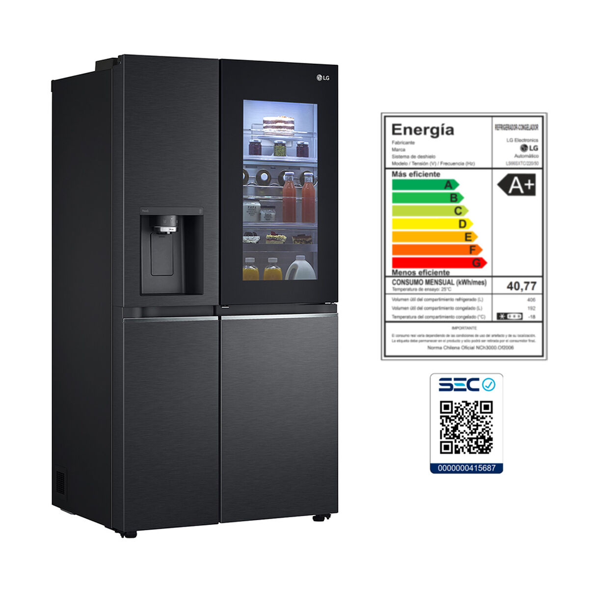 Refrigerador Side by Side LG LS66SXTC 598 lts.