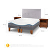 Cama Europea CIC Base Dividida 2 Plazas Alaska + Respaldo + 2 Veladores