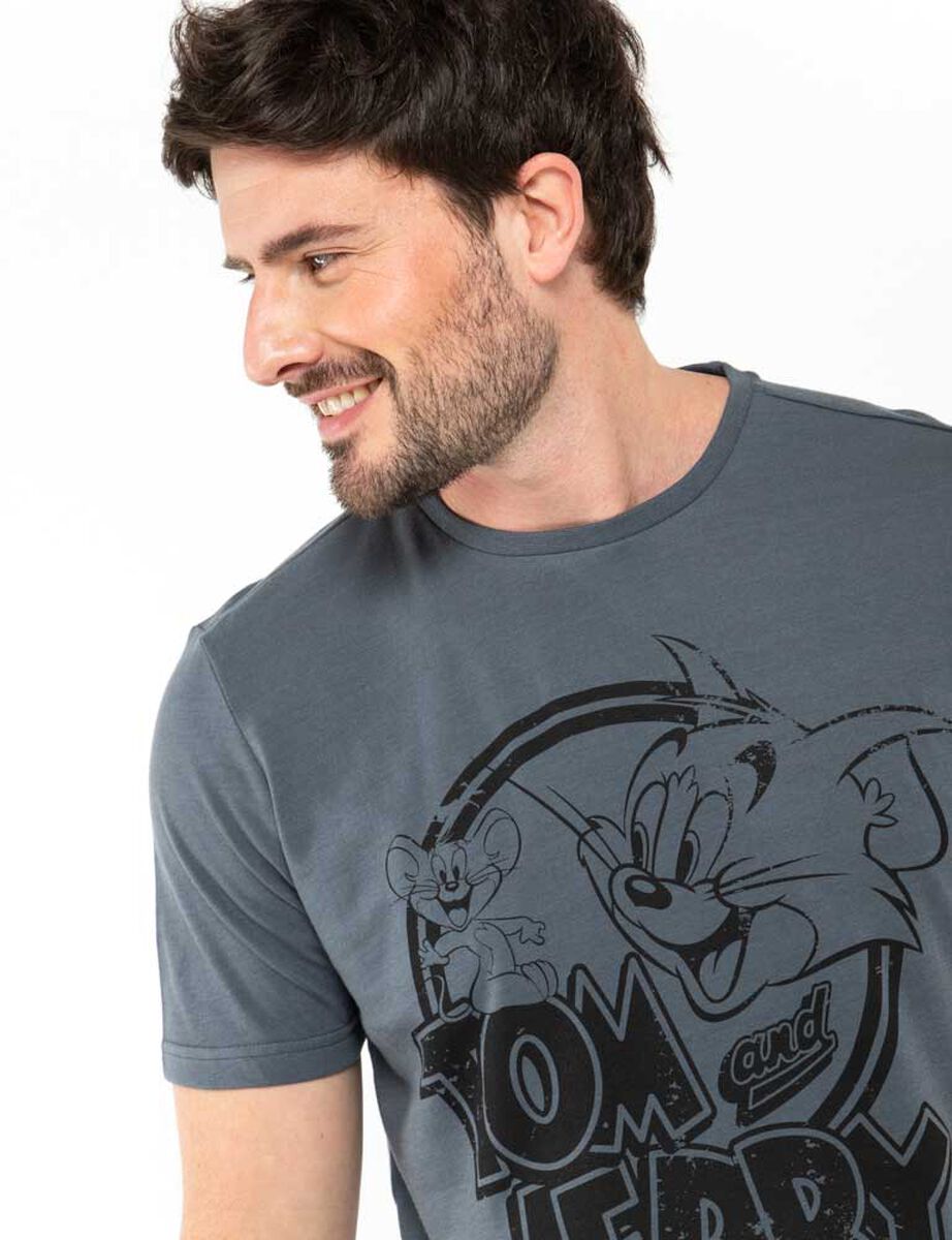 Polera Dibujos Animados Manga Corta Hombre Zibel