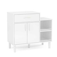 Mueble de Cocina para Microondas Vekkahome Montauri 1 Cajón 2 Puertas Blanco