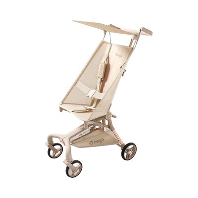 Coche de Paseo Lujoso Últra Slim LuBabycas Dorado