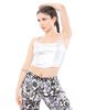 Polera Metalizada Crop Sin Mangas Mujer Icono