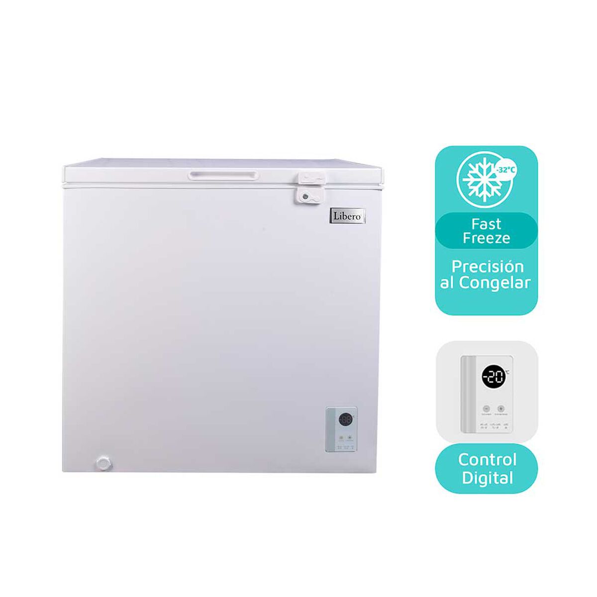 Freezer Horizontal Frío Directo Libero LFH-201EC 199 lts. Blanco