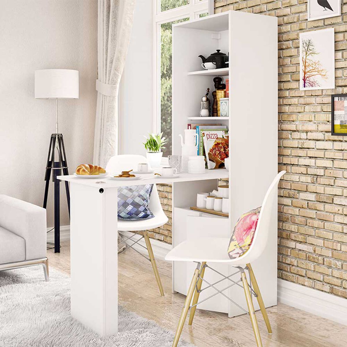 Mueble Organizador Plegable Vekkahome Plegable Blanco