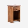 Cama Europea Rosen 1,5 Plazas New Style 4 Plus + Respaldo +  Velador Tabor Caramelo