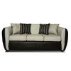 Juego de Living Elegant Detail Oklahoma Sofá 3 Cuerpos + Sofá 2 Cuerpos Gris Plata