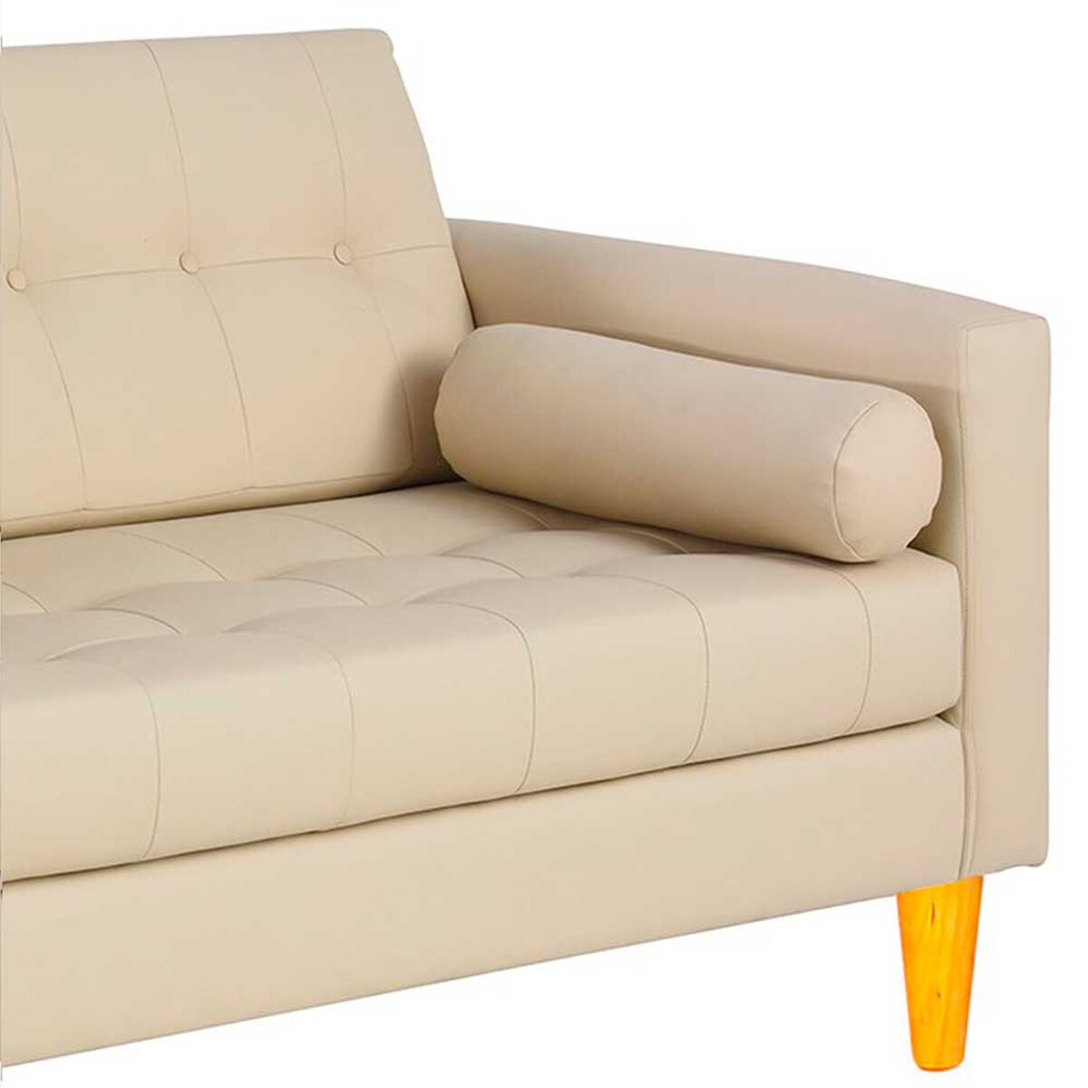 Sofá Bodevir Retro PU 04 3 Cuerpos Beige 