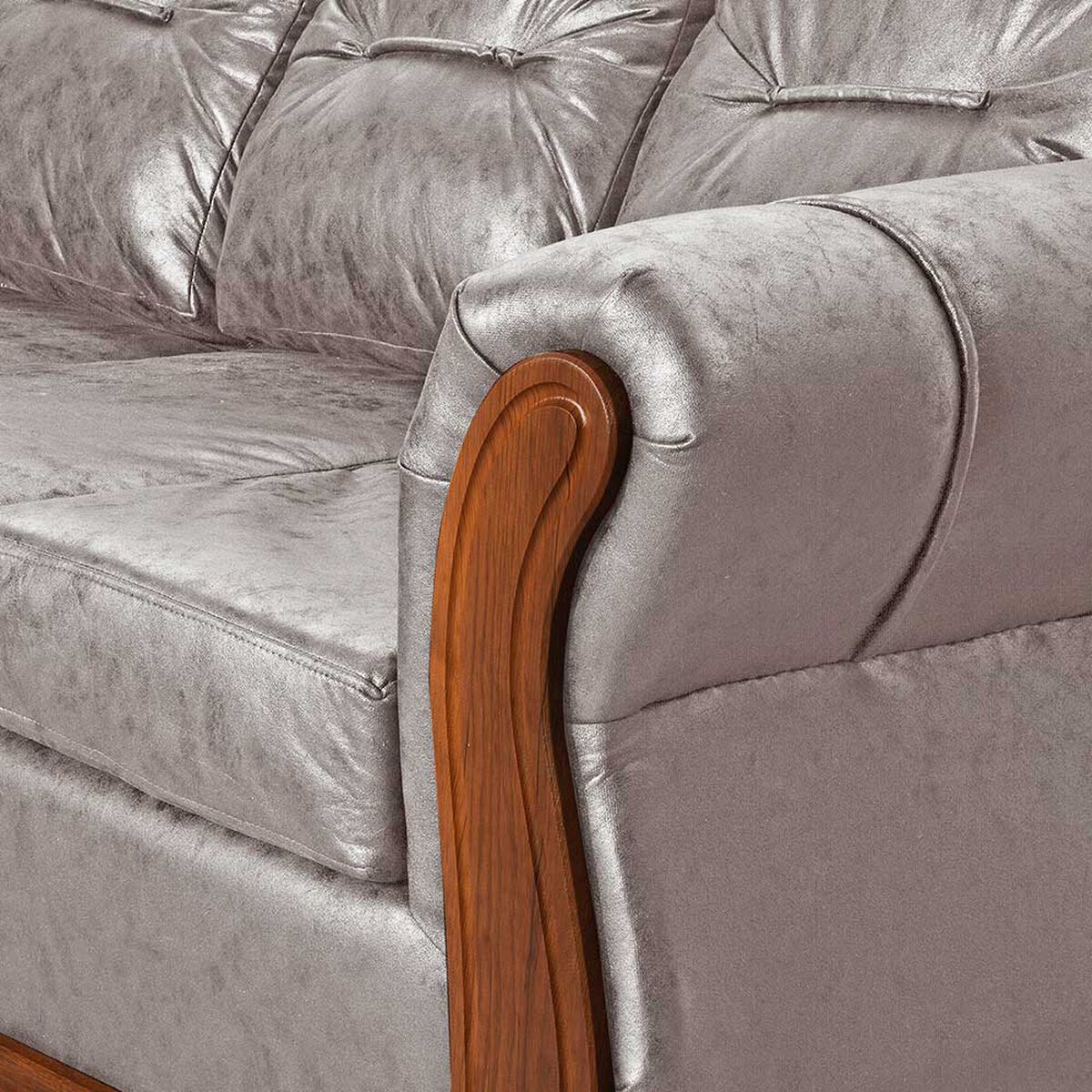 Juego de Living Black Factory Toronto 5 Cuerpos Crema