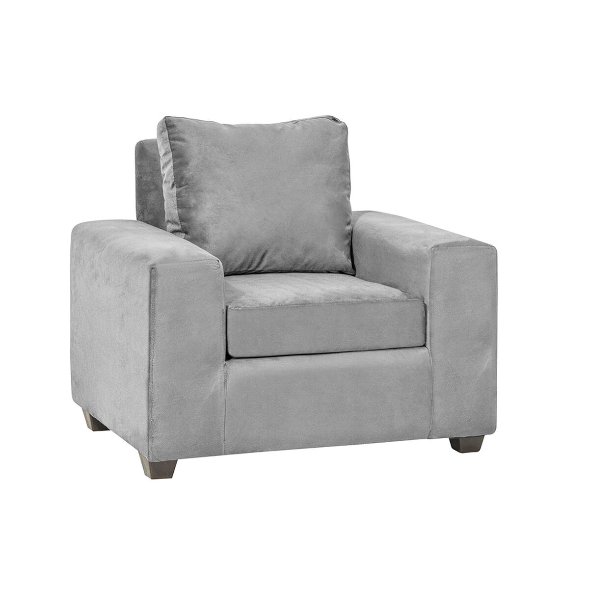 Juego de Living Innovamuebles Kahlo Sofá 3 Cuerpos + Dos Sillones 1 Cuerpo Gris
