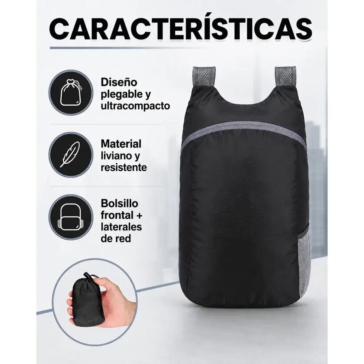 Mochila Ultra Compacta Impermeable 17 Lts Pro Outdoor