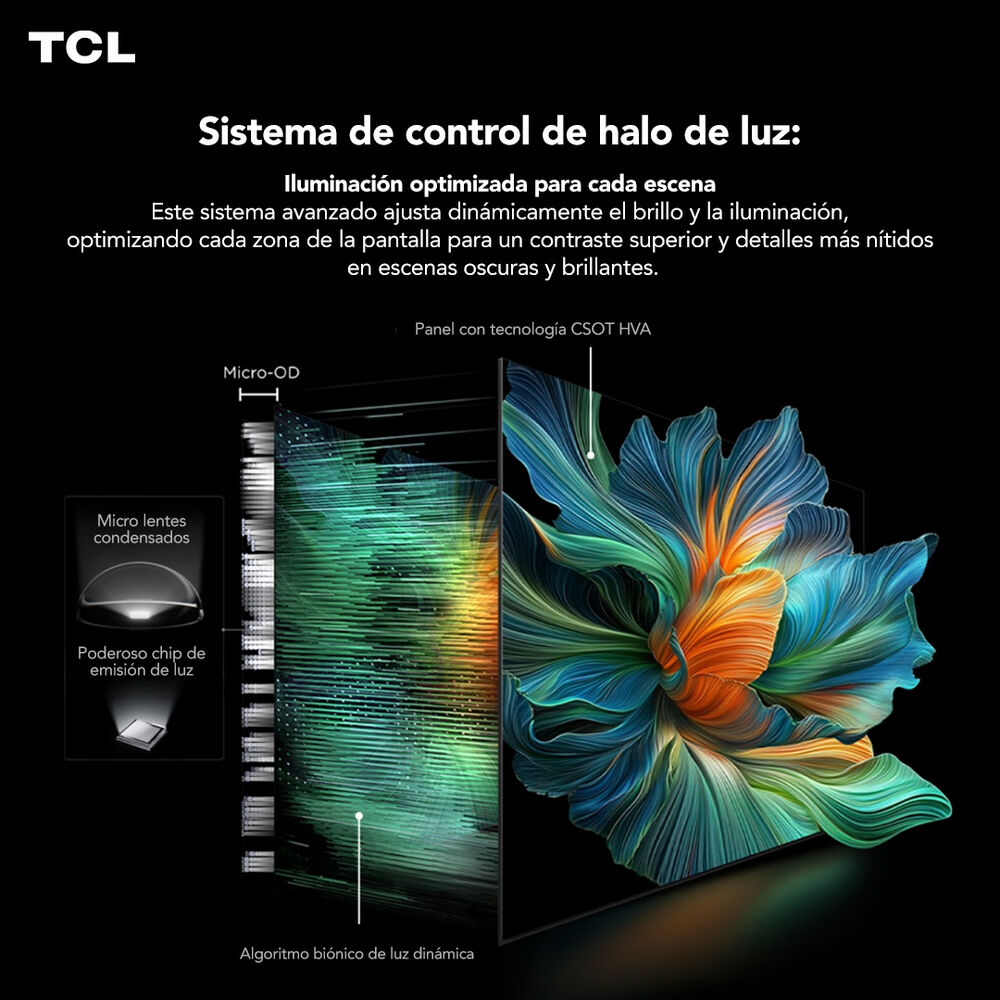 Smart TV Mini LED 75" TCL 4K UHD Google TV 75C6K, foto 3