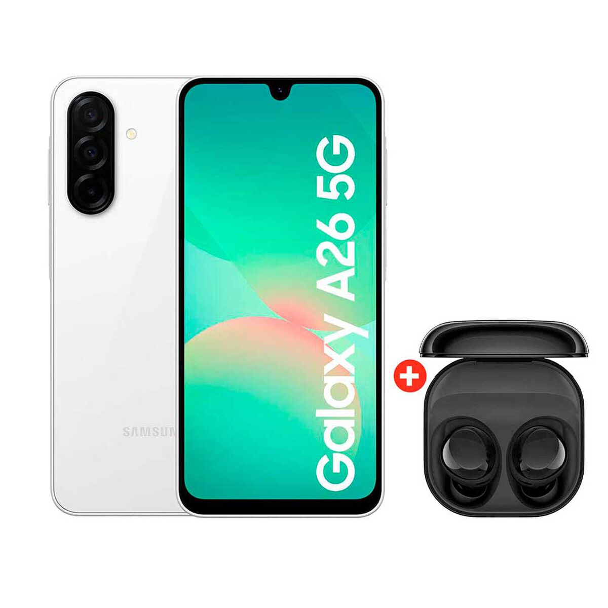 Celular Samsung Galaxy A26 5G 128GB 6,7" Blanco Liberado + Audífonos Bluetooth Samsung Galaxy Buds Core