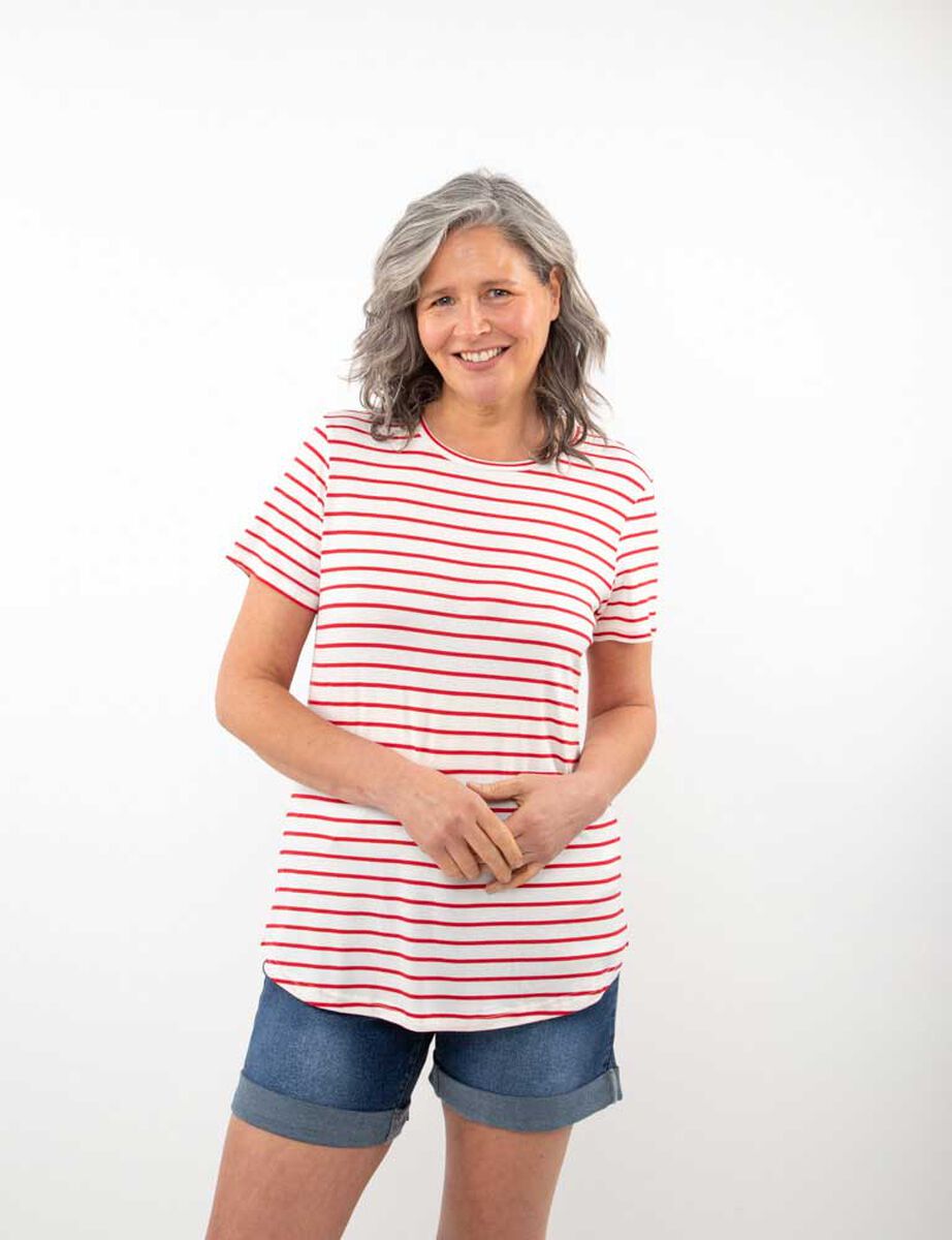 Polera Con Estampado Manga Corta Mujer Portman Club