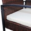 Juego de Living para Terraza Casanova Greta Sofá 2 Cuerpos + Dos Sillones 1 Cuerpo + Mesa de Centro Café