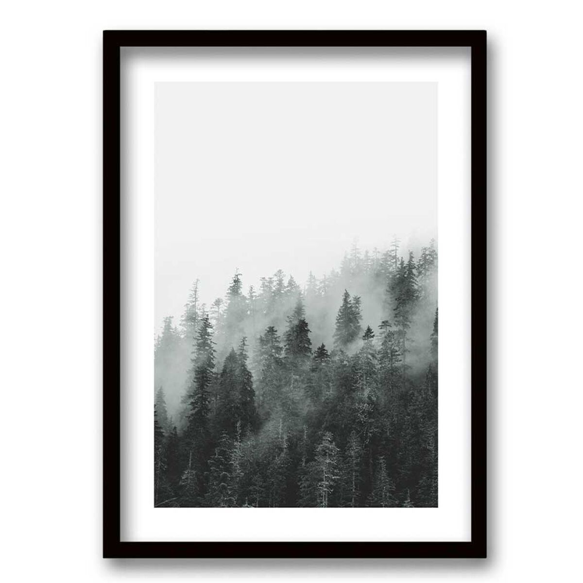 Cuadro Decorativo Retela Bosque BN 70 x 50 cm