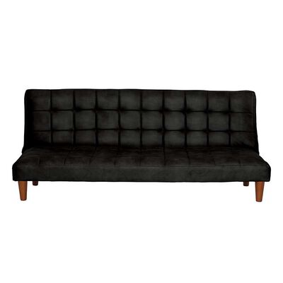 Futón Latam Home Turin Cuero 3 Cuerpos Negro