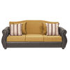 Juego de Living Innovamuebles Azucena Sofá 3 Cuerpos + Dos Sillones 1 Cuerpo Oro 