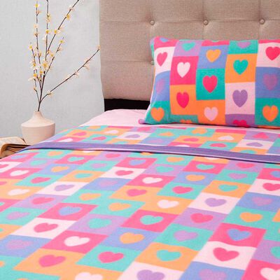 Imagen 2 del producto Sábana de Polar Doral 1,5 Plazas Senses Corazón