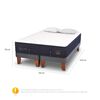 Cama Europea CIC Base Dividida 2 Plazas S&uacute;per Premium + Almohadas Viscoel&aacute;sticas