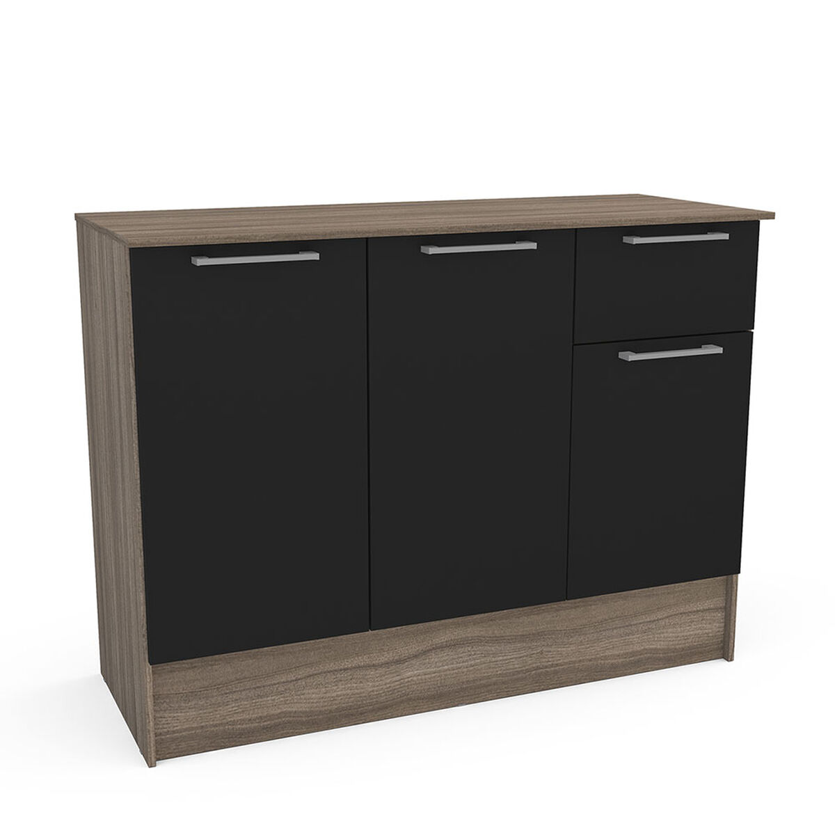 Mueble Base Vekkahome Madri 3 Cajon Negro