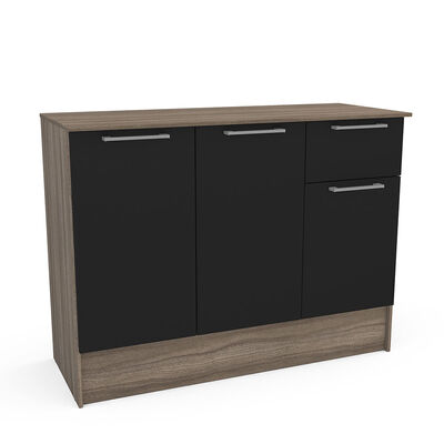 Mueble Base Vekkahome Madri 3 Cajon Negro